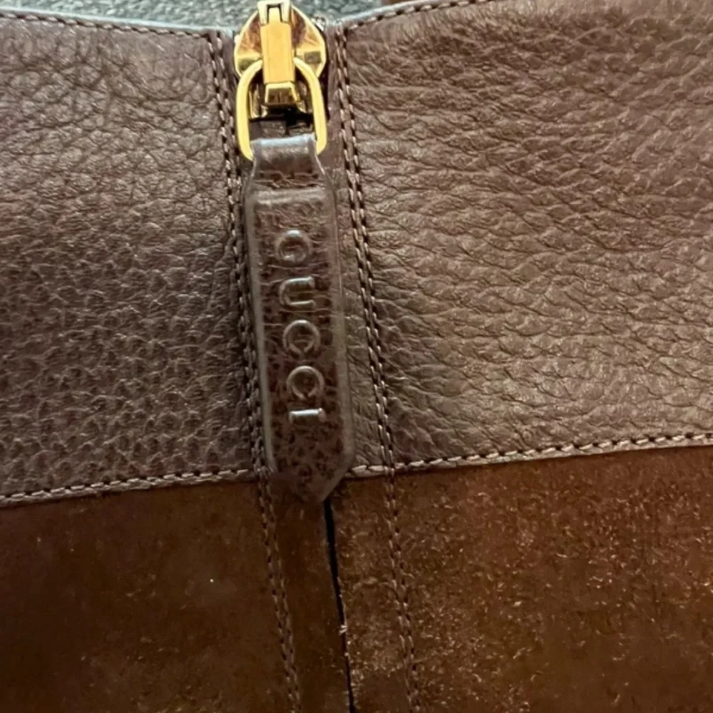 Gucci Women's Rich Brown Heeled Boots - Picture 9 of 9